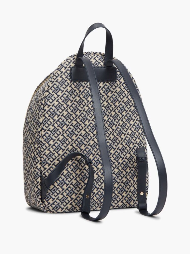 Blue Rucsac Dome Jacquard Esential Cu Monograma TH  Femei