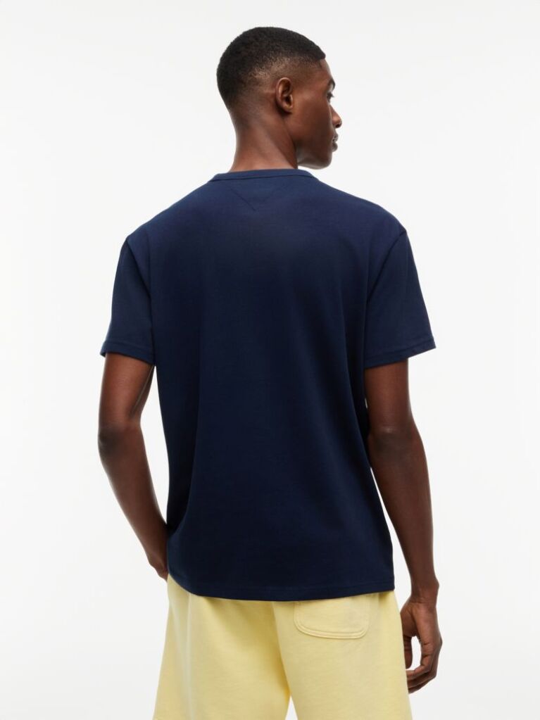 Blue Tommy Badge Crew Neck T-Shirt  Men