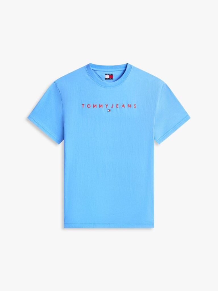 Blue Tricou Regular Cu Logo Brodat  Barbati
