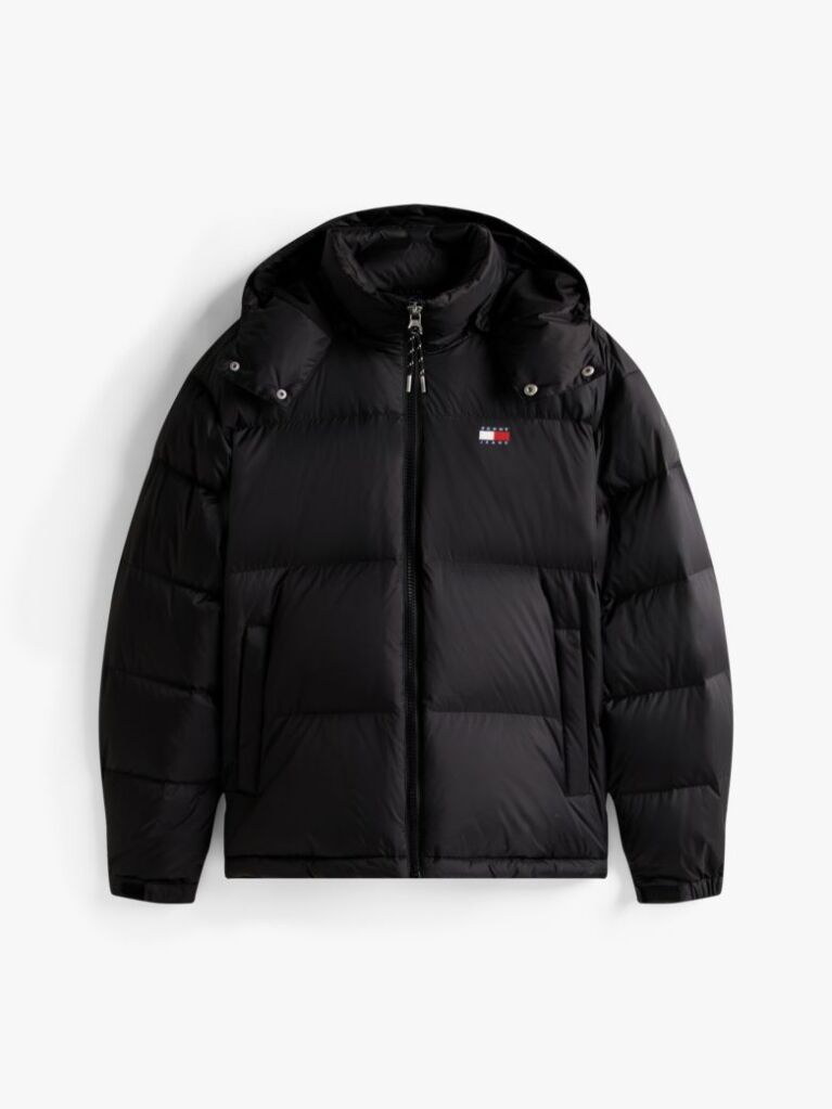 Negru Geaca Puffer Alaska Din Ripstop Hidrofuga  Barbati