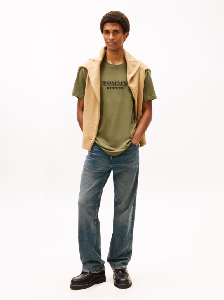 Green Regular Logo Back Graphic Sweatshirt  Men