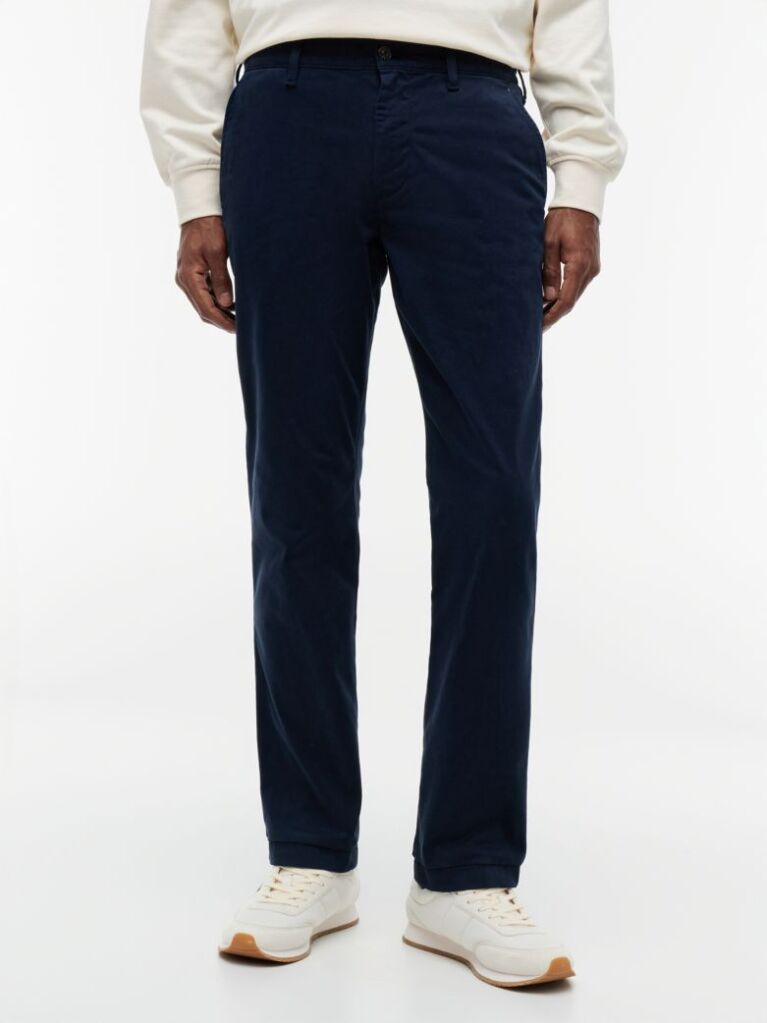 Blue Scanton Chino Twill Cu Croiala Slim  Barbati