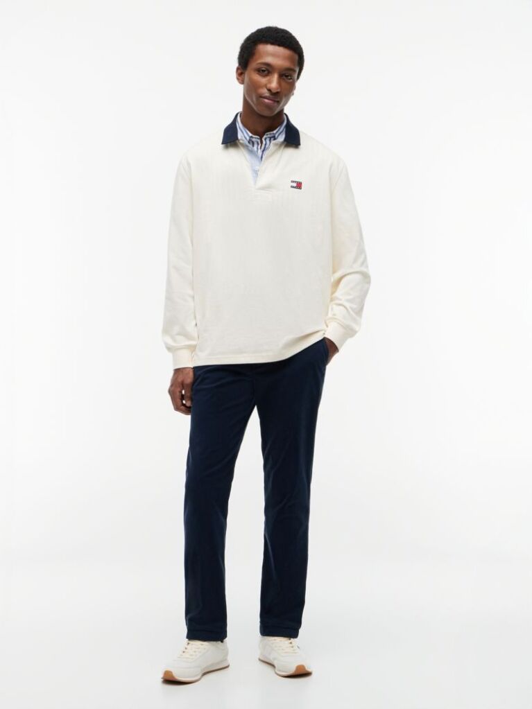 Blue Scanton Chino Twill Cu Croiala Slim  Barbati
