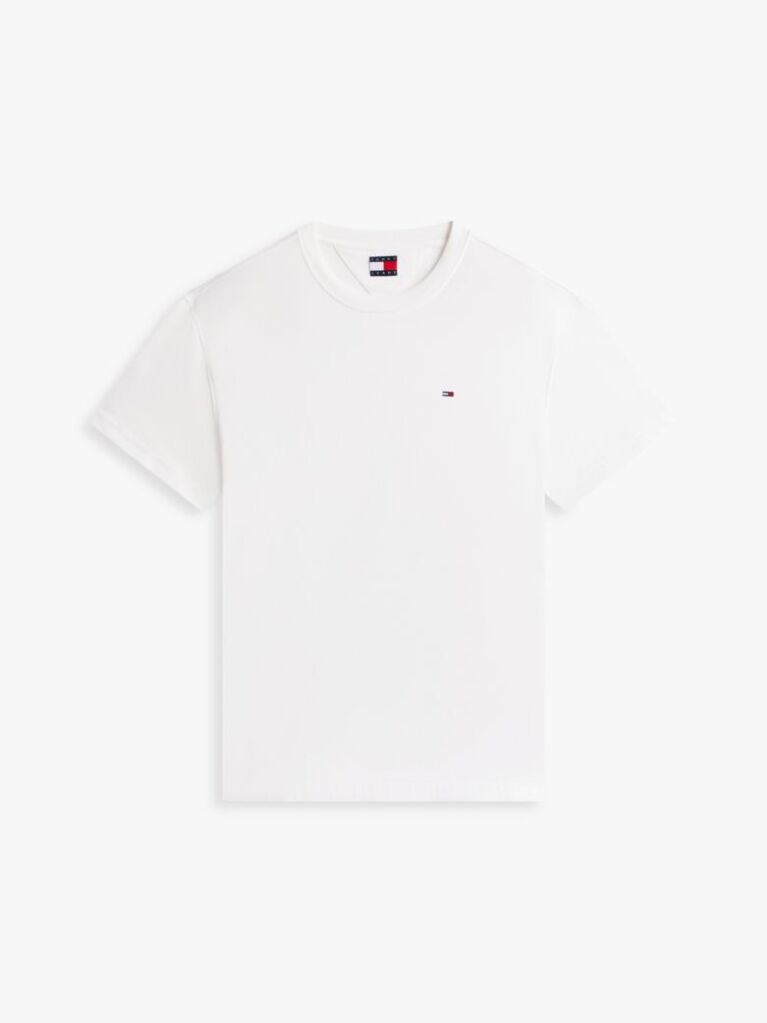 Alb Tricou Cu Guler Rotund Cu Steag Tommy  Barbati