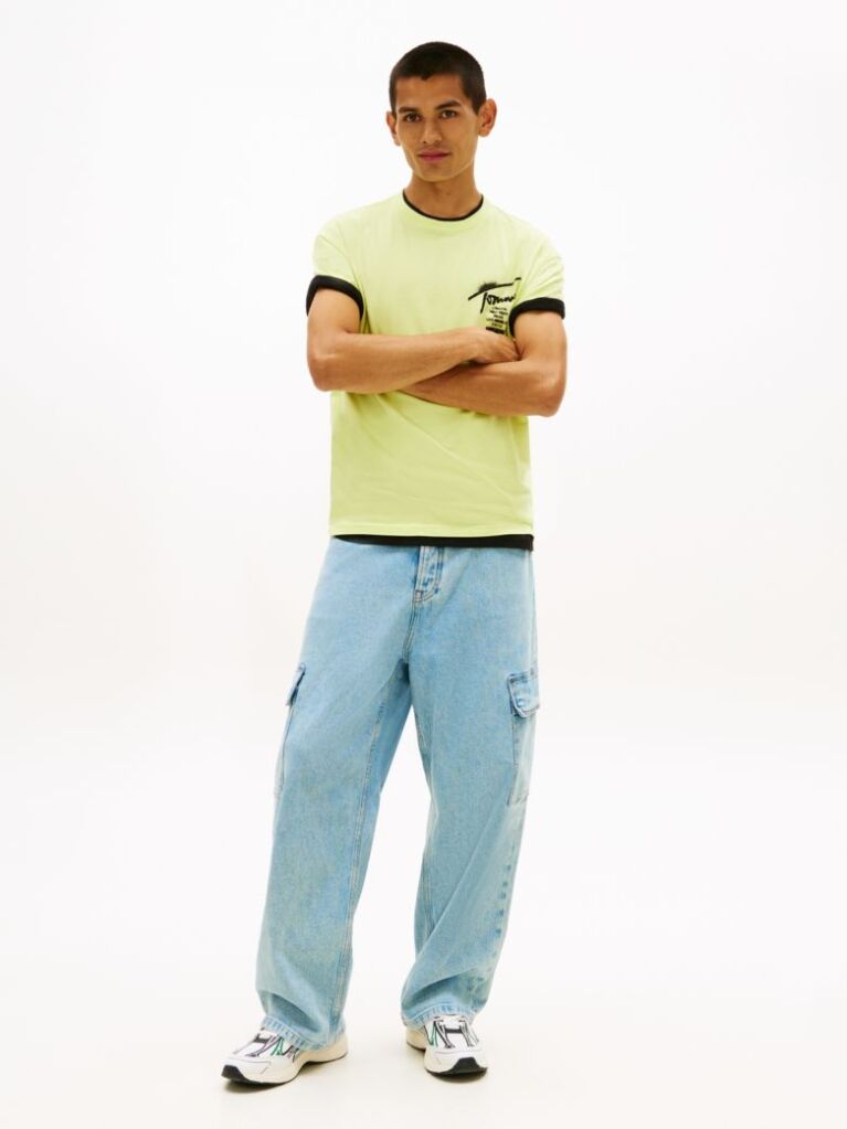 Verde Tricou Cu Logo Pe Spate  Barbati
