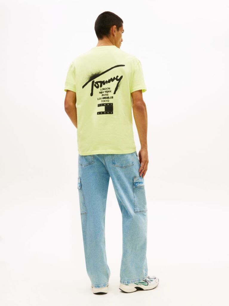 Verde Tricou Cu Logo Pe Spate  Barbati
