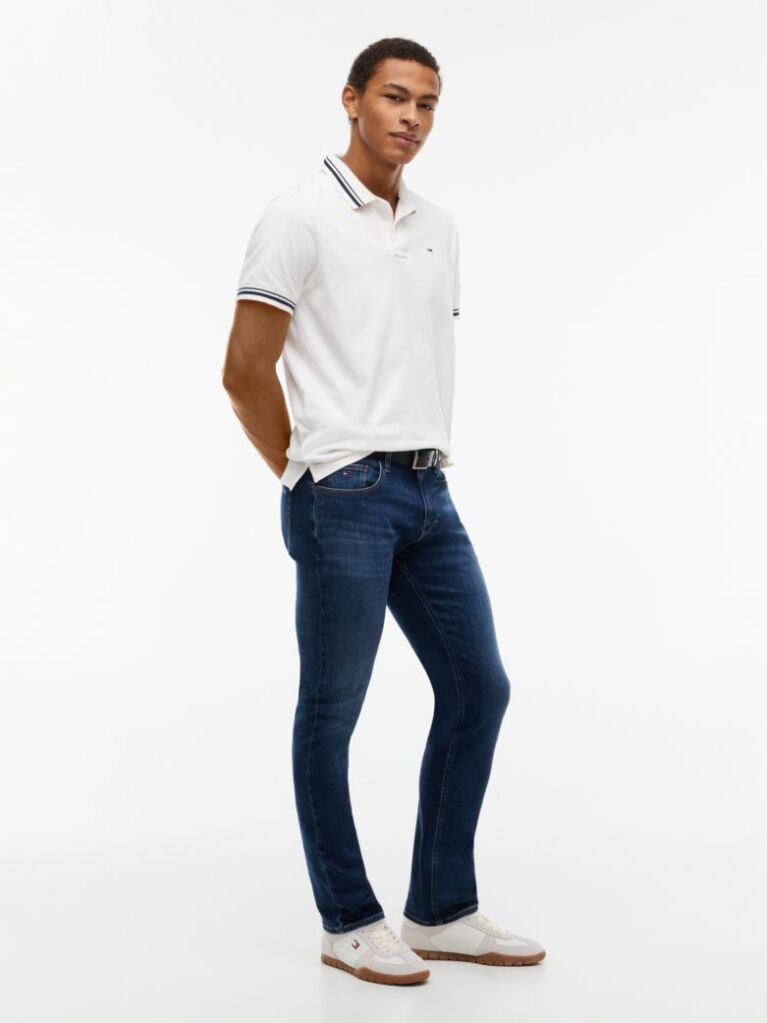 Denim Blugi Scanton Cu Croiala Slim Whiskered  Barbati