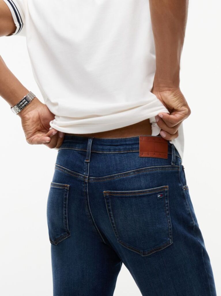Denim Blugi Scanton Cu Croiala Slim Whiskered  Barbati