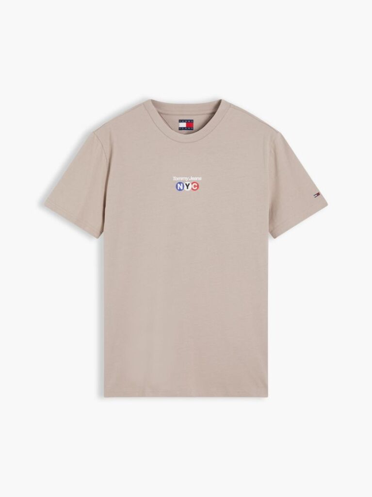 Maro T-Shirt Cu Croiala Slim Logo Si Guler Crew  Barbati