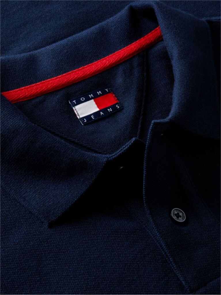 Blue Polo Cu Maneca Lunga Si Croiala Regular  Barbati