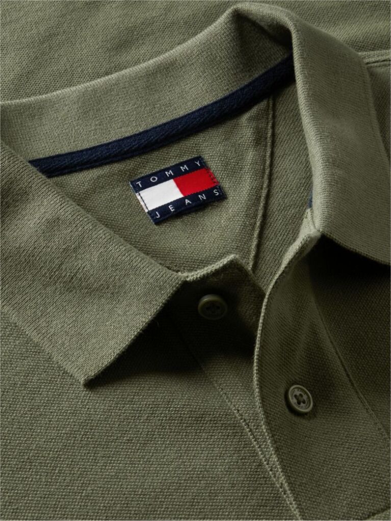 Verde Polo Cu Maneca Lunga Si Croiala Regular  Barbati