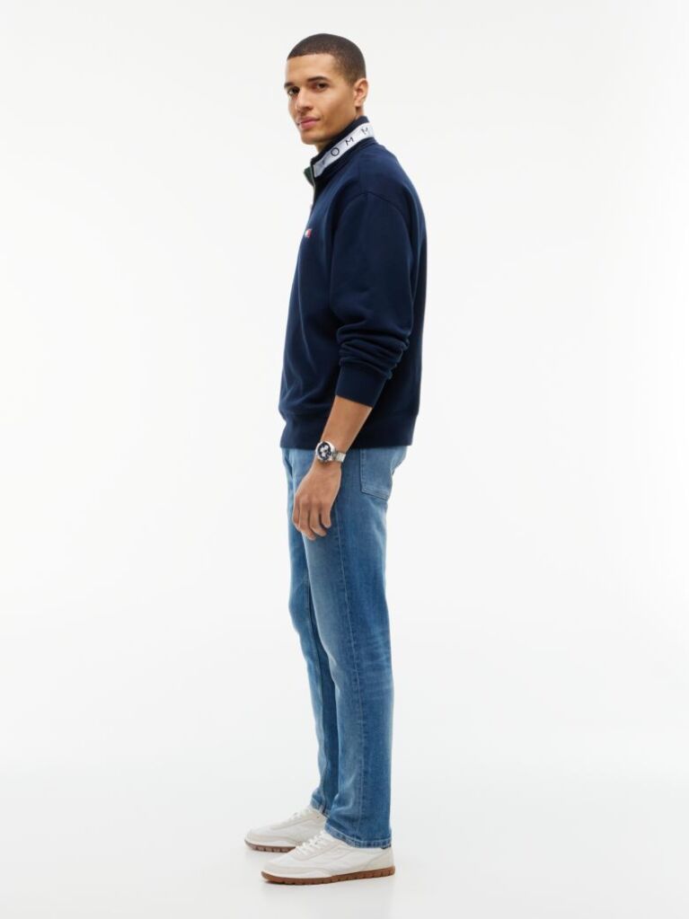 Denim Blugi Austin Faded Cu Croiala Tapered Slim  Barbati