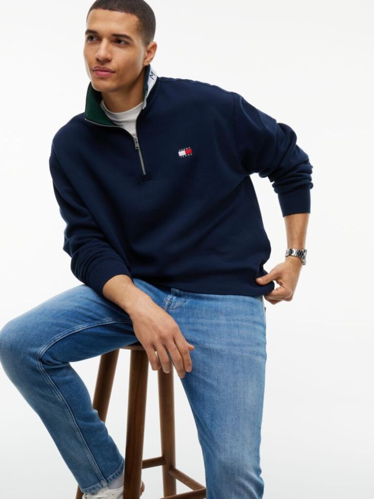 Denim Blugi Austin Faded Cu Croiala Tapered Slim  Barbati