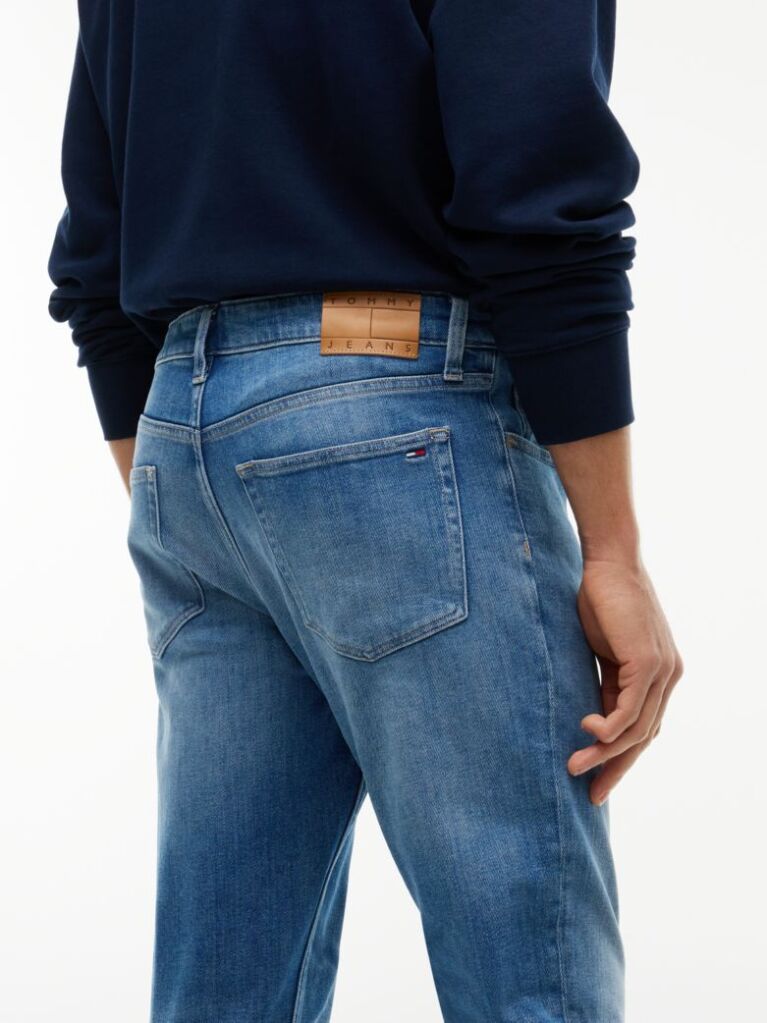 Denim Blugi Austin Faded Cu Croiala Tapered Slim  Barbati