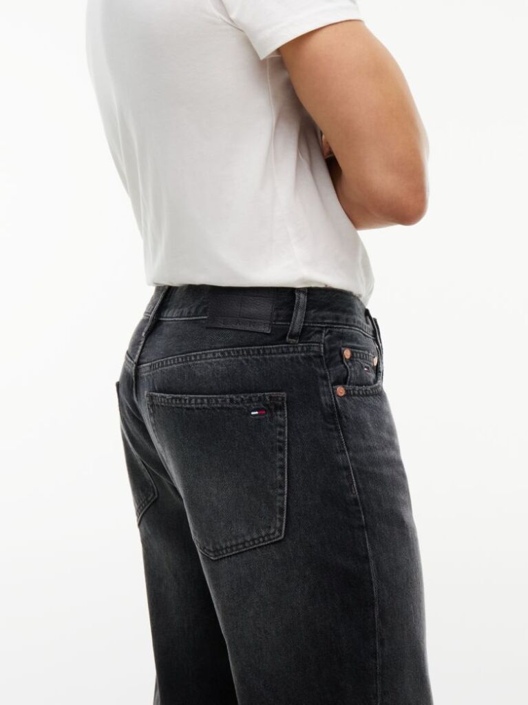 Denim Blugi Otis Negri Faded Cu Croiala Dreapta  Barbati