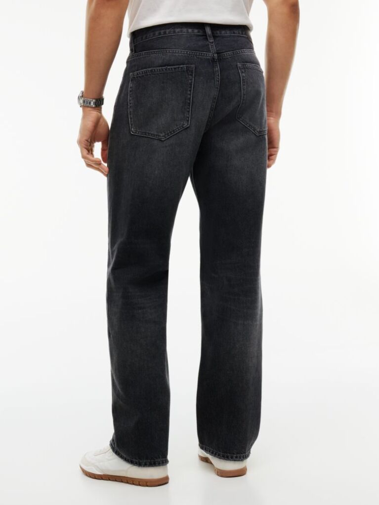 Denim Blugi Otis Negri Faded Cu Croiala Dreapta  Barbati