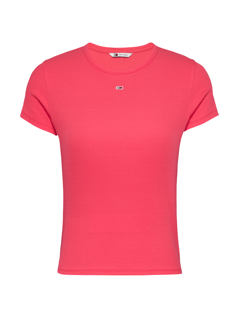 Pink Essential Slim Rib-Knit T-Shirt  Women