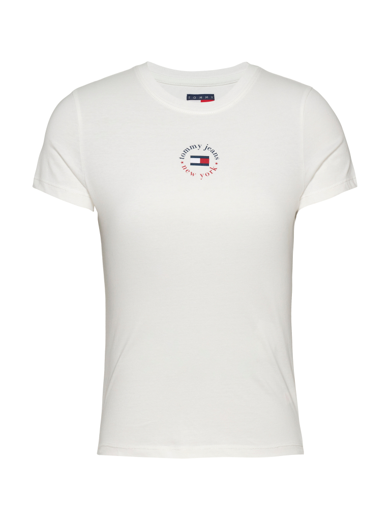 Bej Tricou Esential Cu Croiala Slim Si Logo  Femei