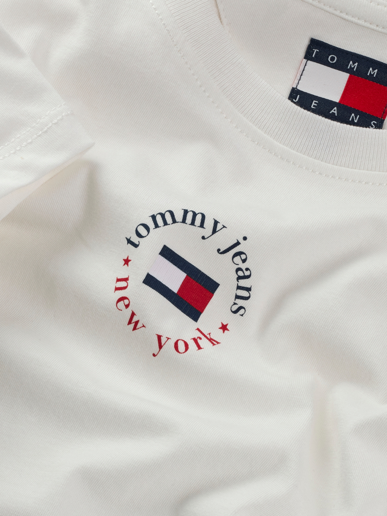 Bej Tricou Esential Cu Croiala Slim Si Logo  Femei
