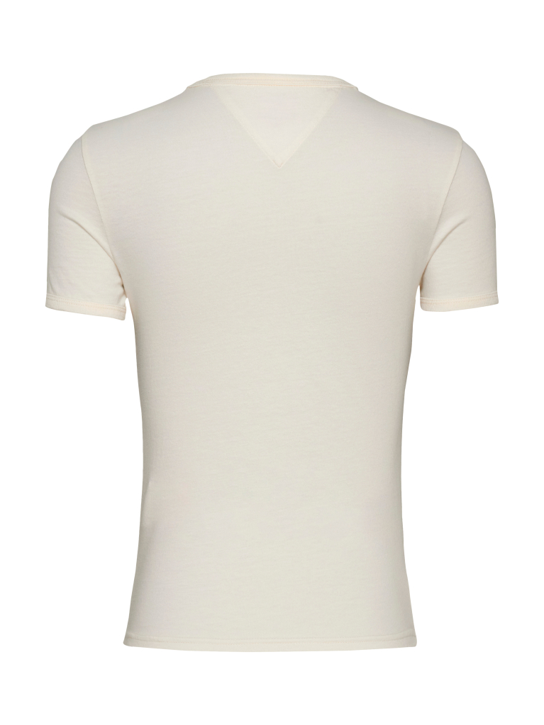 Alb Tricou Cu Croiala Slim Si Logo NYC  Femei