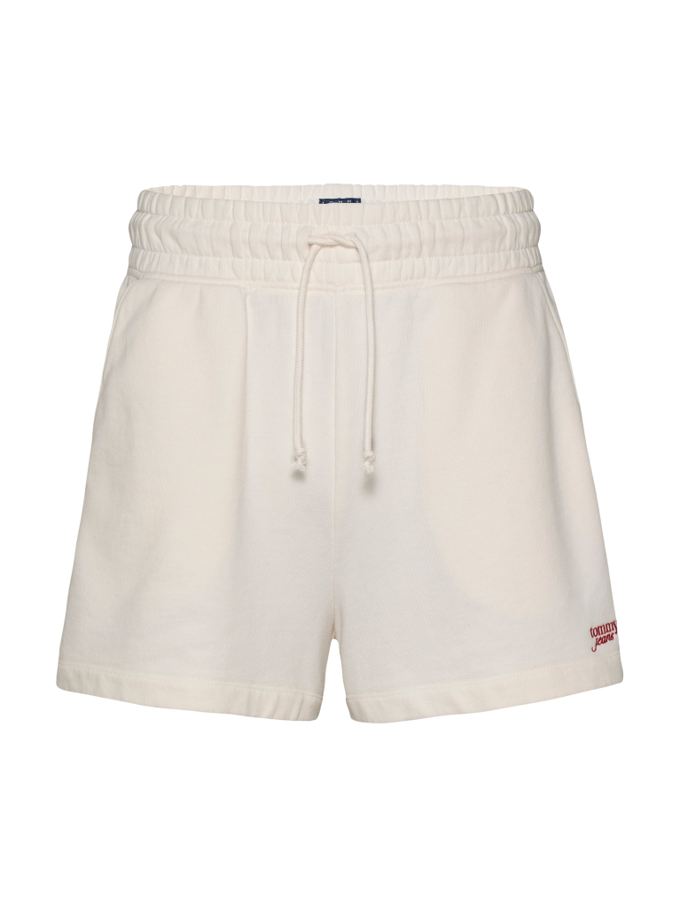 Alb Pantaloni Scurti Relaxate Din Material De Trening  Femei