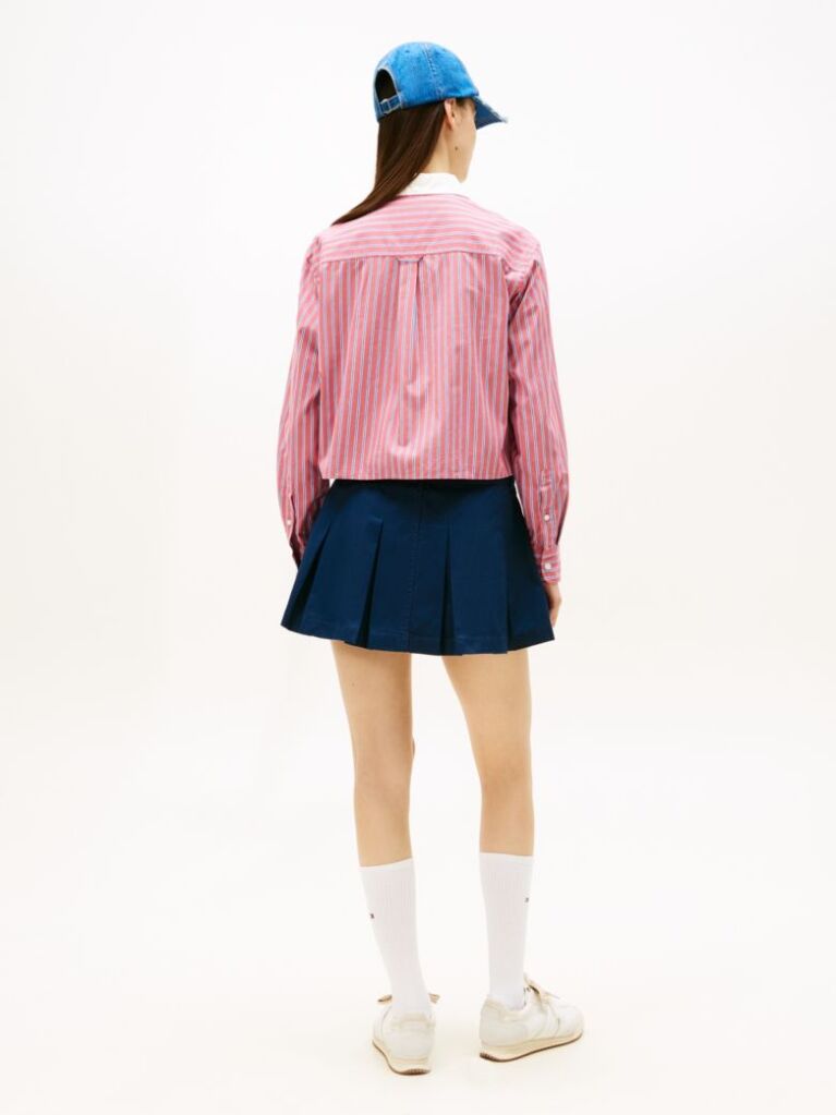 Multi Camasa Din Poplin Cropped Cu Croiala Lejera  Femei