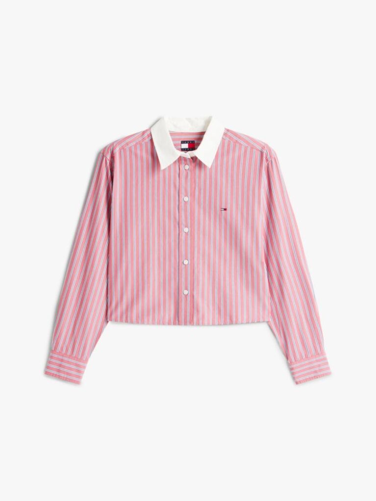 Multi Camasa Din Poplin Cropped Cu Croiala Lejera  Femei