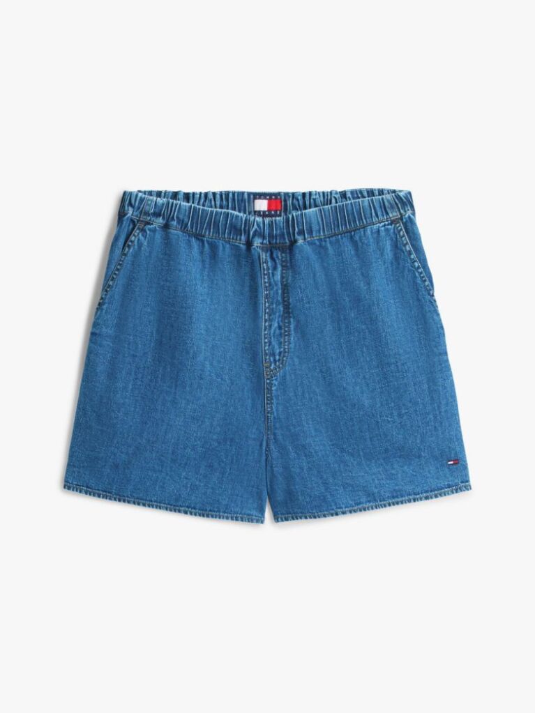 Denim Chambray Pantaloni Scurti Largi  Femei