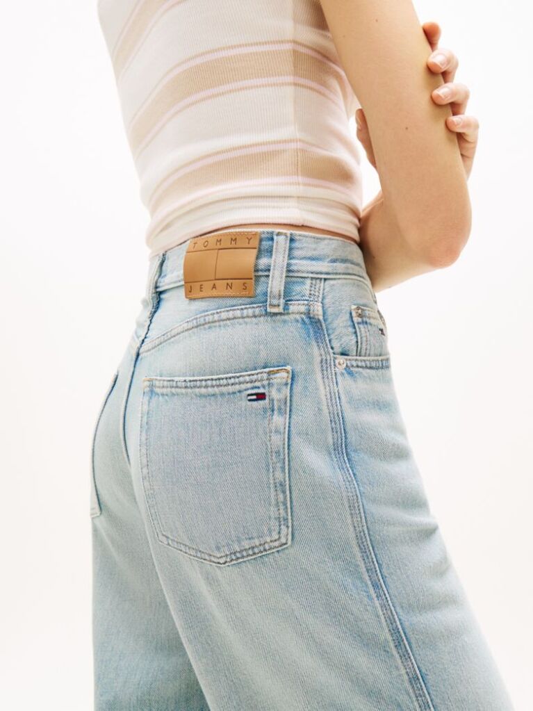 Denim Blugi Claire Cu Talie Inalta Si Picior Larg  Femei