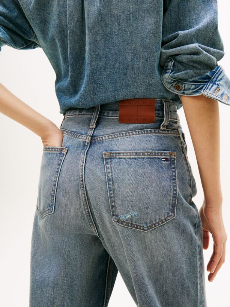 Denim Ultra High Rise Tapered Leg Mom Jeans  Women