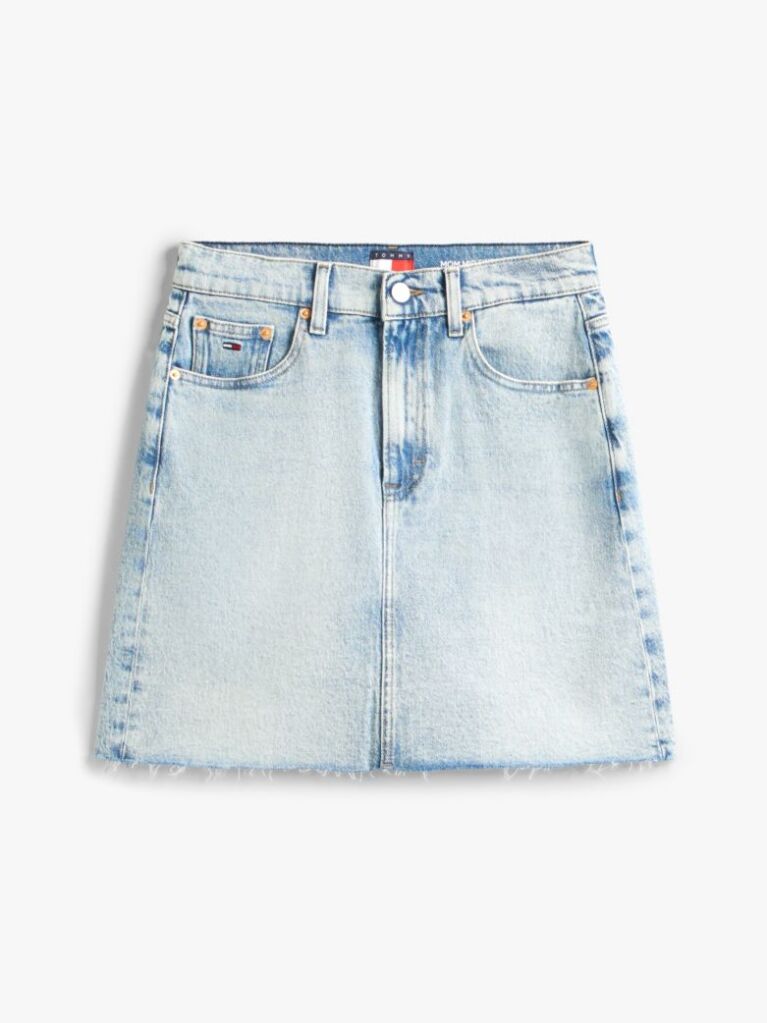 Denim Fusta Mini Din Denim cu Talie Ultra Inalta  Femei