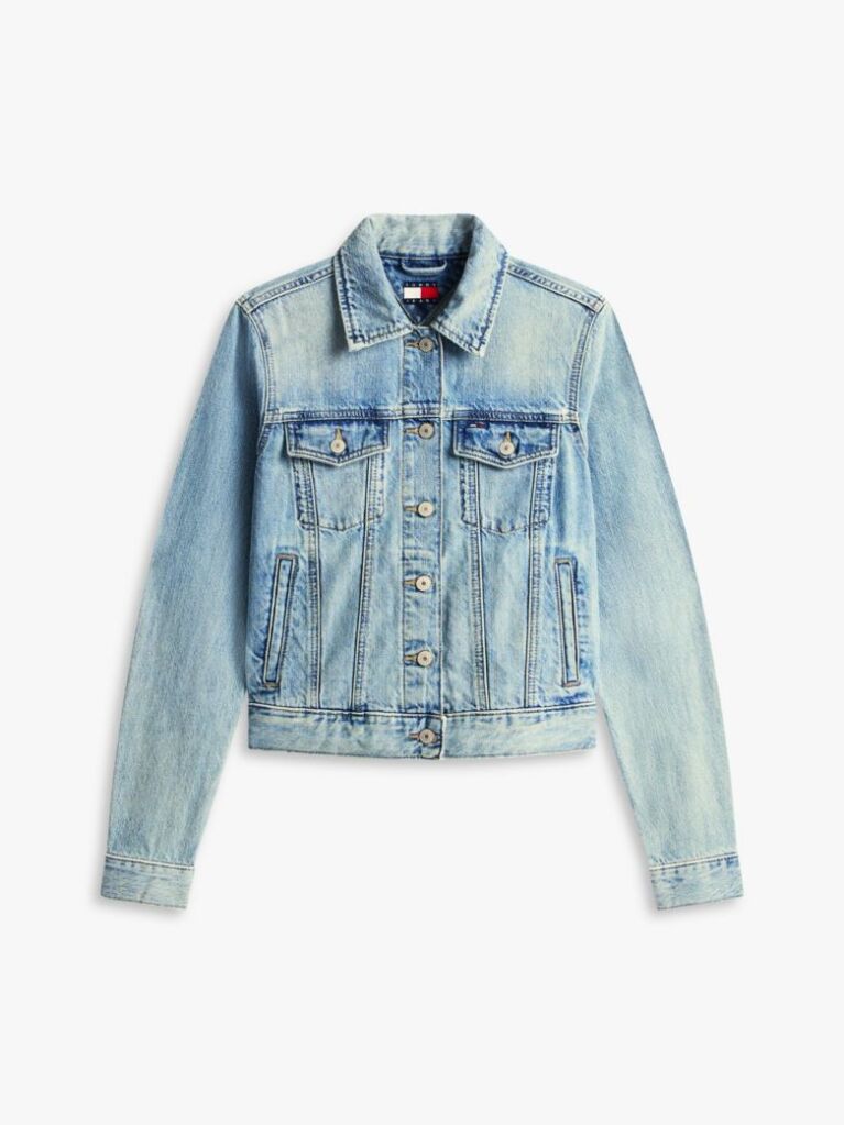 Denim Faded Denim Relaxed Trucker Jacket  Women