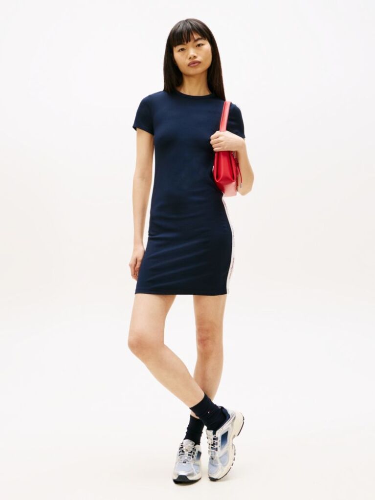 Blue Rochie Midi Mulata Cu Logo  Femei