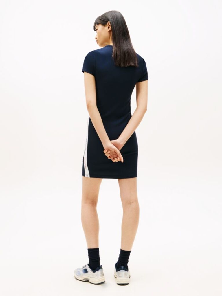 Blue Rochie Midi Mulata Cu Logo  Femei