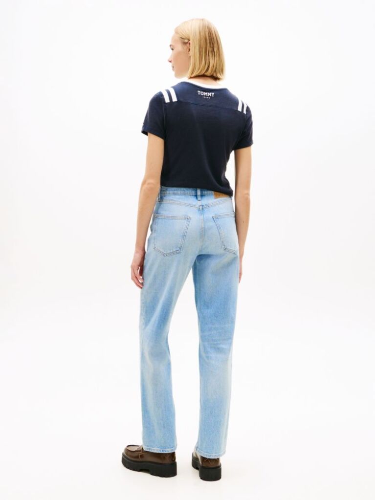 Denim High Rise Slim Straight Leg Jeans  Women