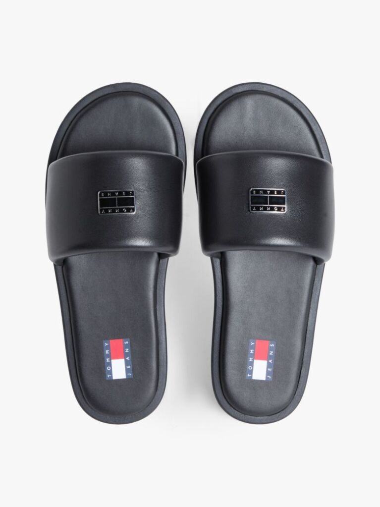 Negru Sandale Cu Curea Captusita Din Piele  Femei