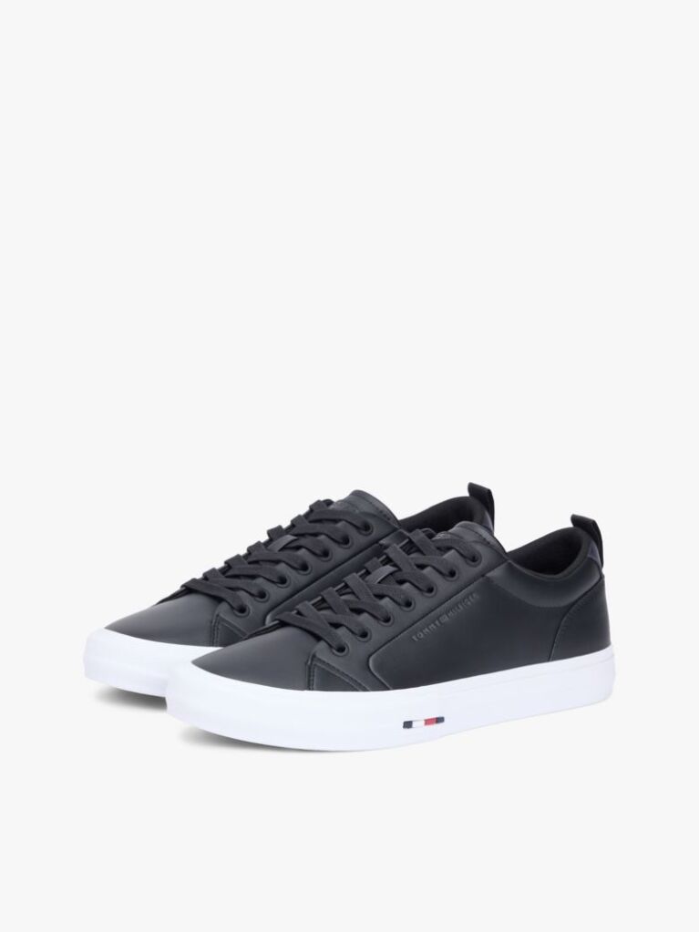 Negru Adidasi Cu Talpa Din Piele In Contrast De Culori  Barbati