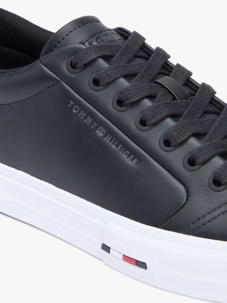 Negru Adidasi Cu Talpa Din Piele In Contrast De Culori  Barbati