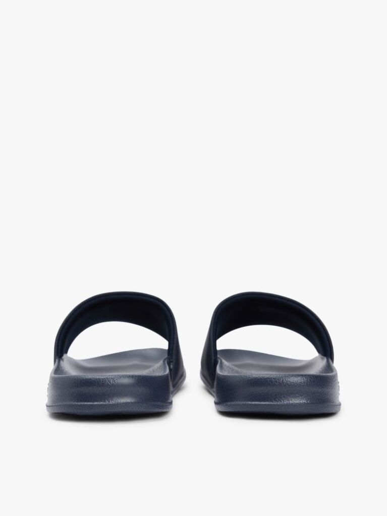 Blue Logo Textured Pool Slides  Men