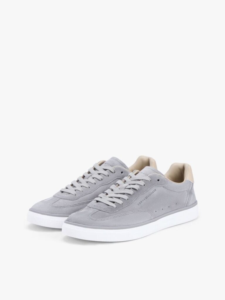 Gri Adidasi Din Piele Suede Cu Logo Luxe  Barbati
