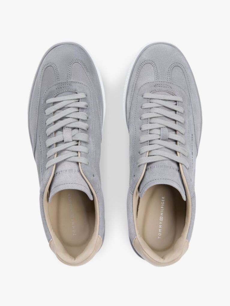 Gri Adidasi Din Piele Suede Cu Logo Luxe  Barbati