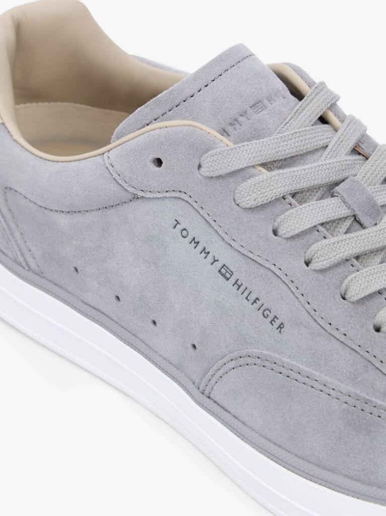 Gri Adidasi Din Piele Suede Cu Logo Luxe  Barbati