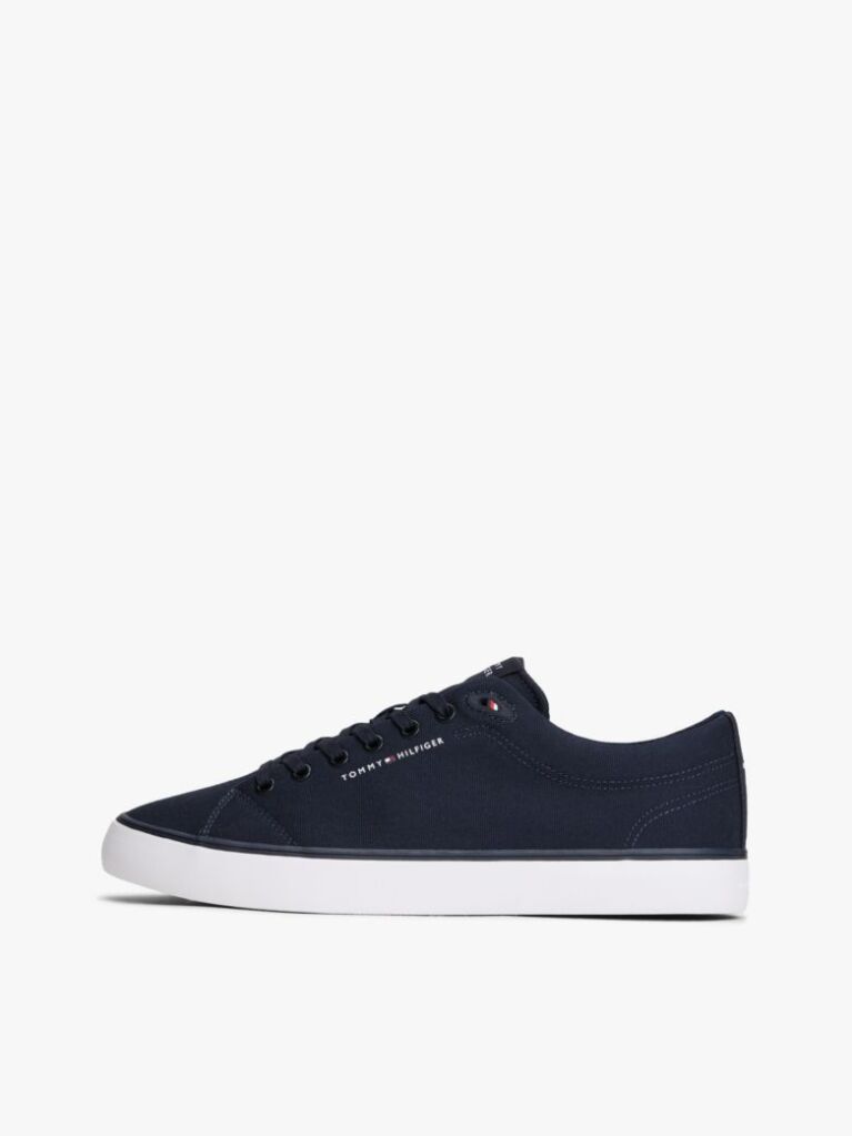 Blue Logo Canvas Trainers  Men