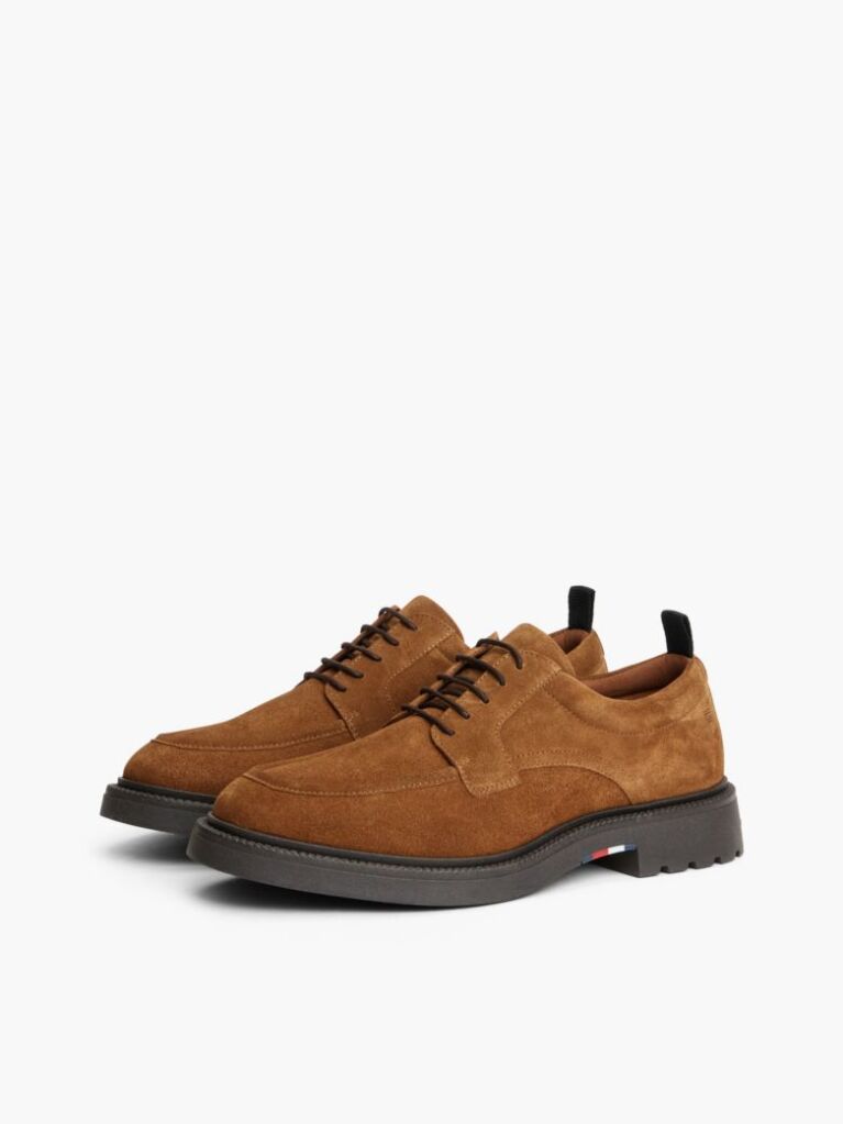 Maro Loaferi Derby Din Suede Cu Sireturi  Barbati