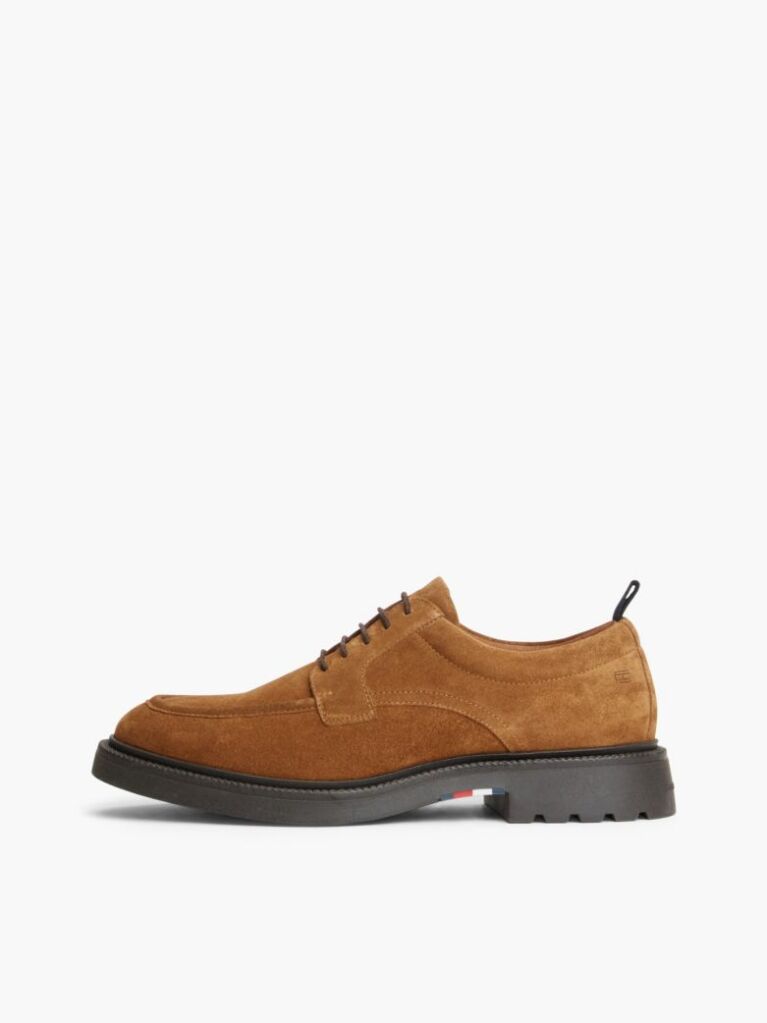 Maro Loaferi Derby Din Suede Cu Sireturi  Barbati