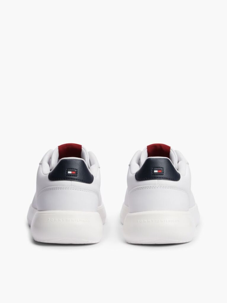 White Chunky Leather Trainers  Men