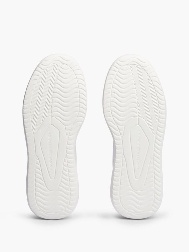 White Chunky Leather Trainers  Men