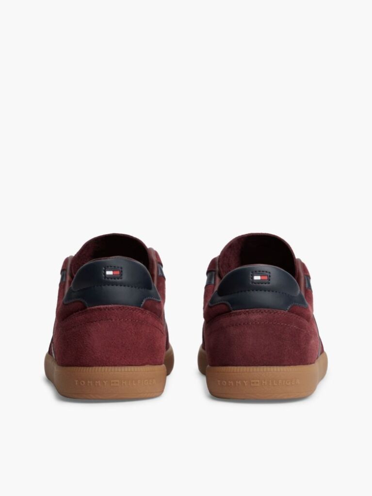 Rosu Adidasi Din Suede Cu Texturi Mixte  Barbati