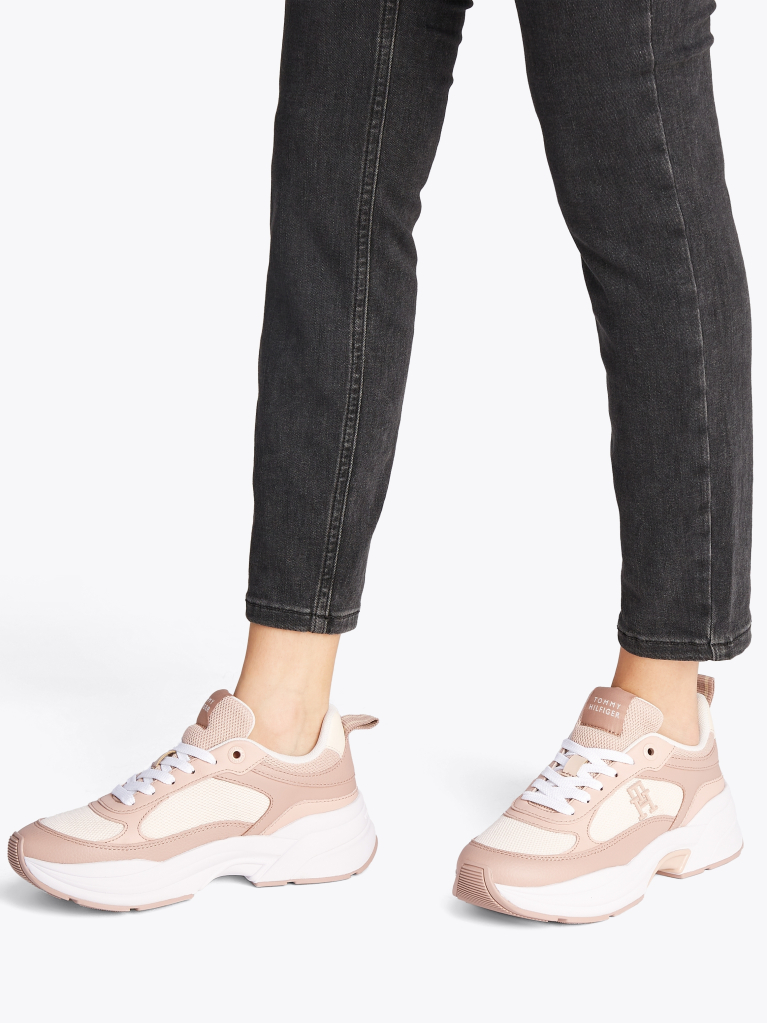 Multi Pantofi Sport Chunky Din Piele Cu Texturi Mixte  Femei