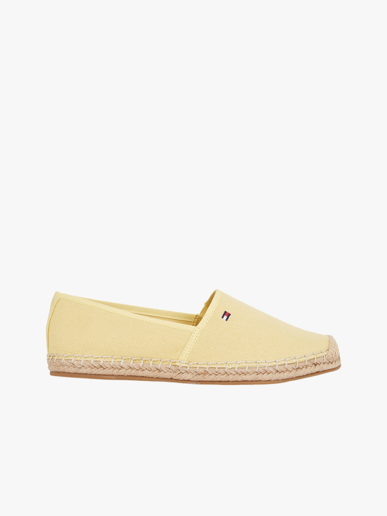 Galben Espadrile Din Panza Cu Broderie Steag  Femei